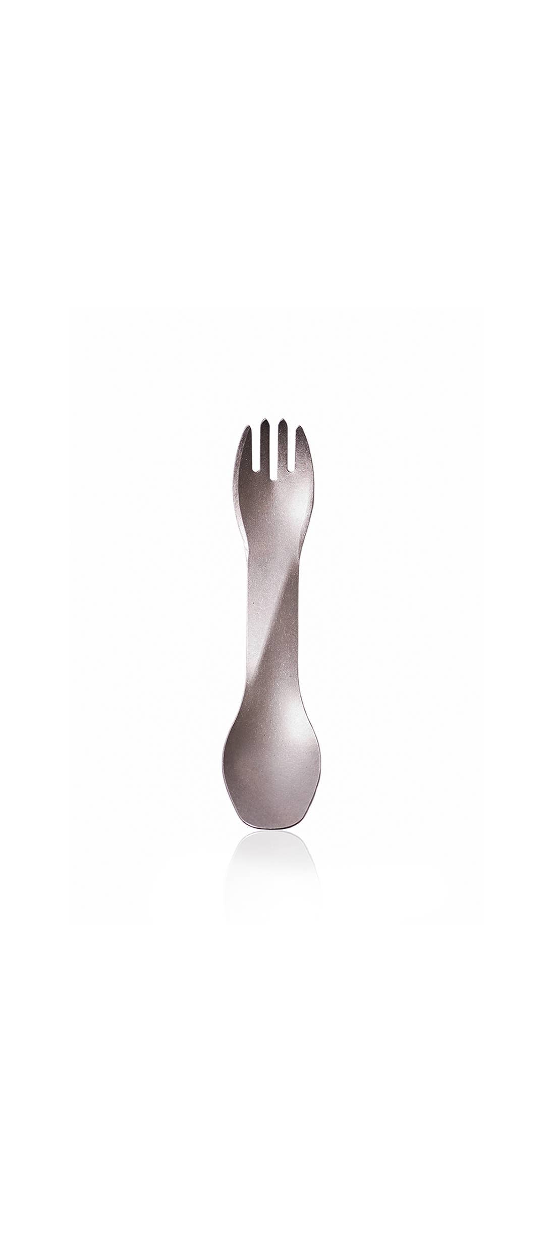 GoBites Ti-Uno - Titanium Metal Spork Utensil