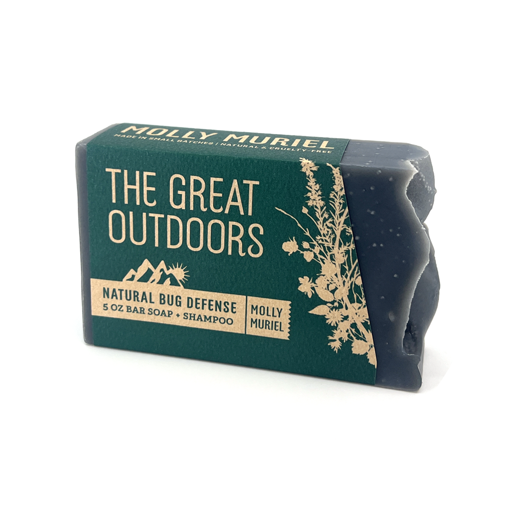 THE GREAT OUTDOORS citronella helichrysum bar soap 5oz, natural bug defense.