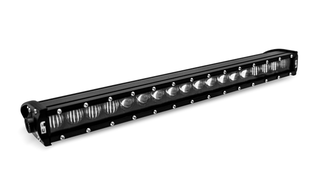18" Single Row Blackout LED Light Bar by Sky Ridge, powerful illumination with waterproof aluminum housing.