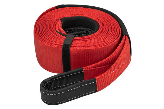 3"x30' tow strap with 30,000 lbs capacity, polyester, protective sleeve.