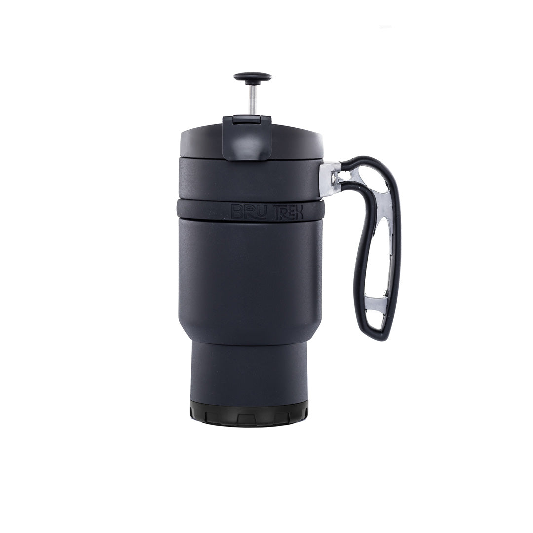 Double Shot 3.0 Travel Press French Press for Camping, featuring vacuum insulation and spill-proof lid.