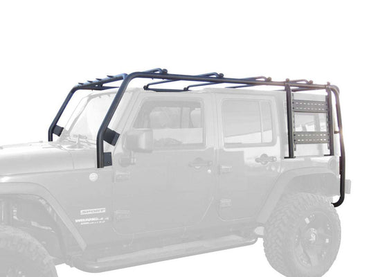 2007-2018 Jeep Wrangler JK 2-door frame crossbars and rails setup.