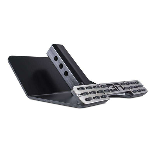 Durable Backbone Hitch Skid plate with non-slip step and recovery point.