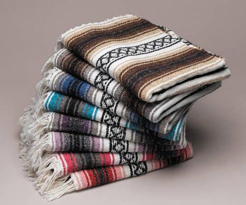 Falsa Acrylic Striped Yoga Blanket 54" x 78" Reversible