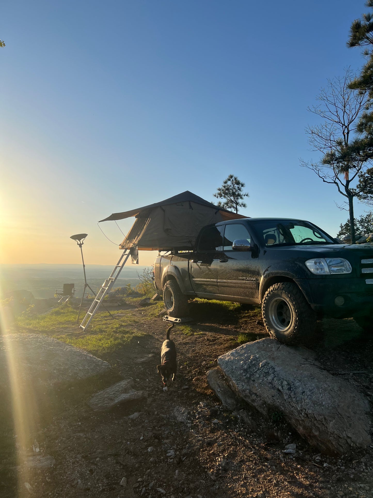 TUFF STUFF® OVERLAND HALO 9.75" SOLAR FREESTANDING LIGHT WITH SPEAKER