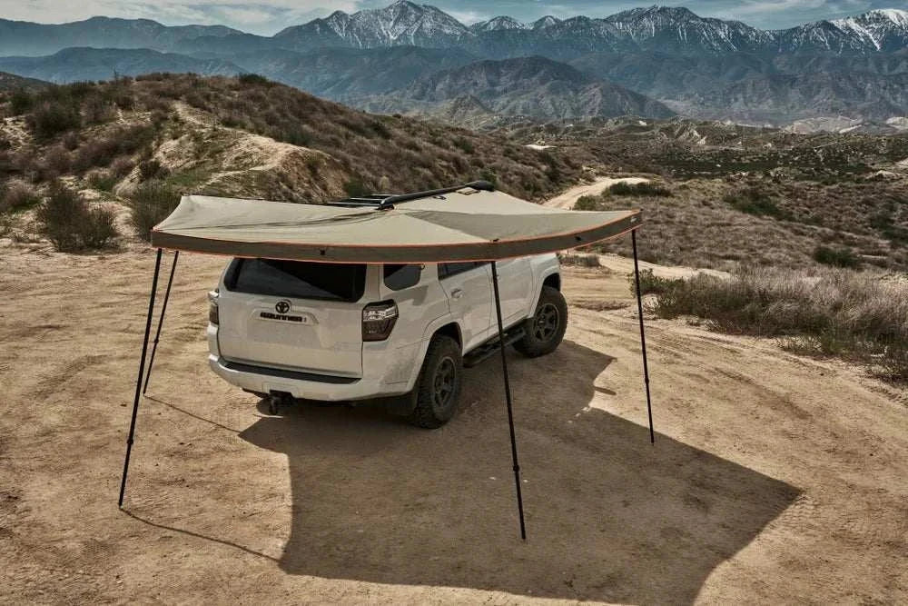 TUFF STUFF® Overland 270 Degree Compact Passenger Side Awning for outdoor adventures.