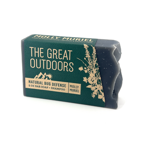 THE GREAT OUTDOORS citronella helichrysum bar soap 5oz, natural bug defense.