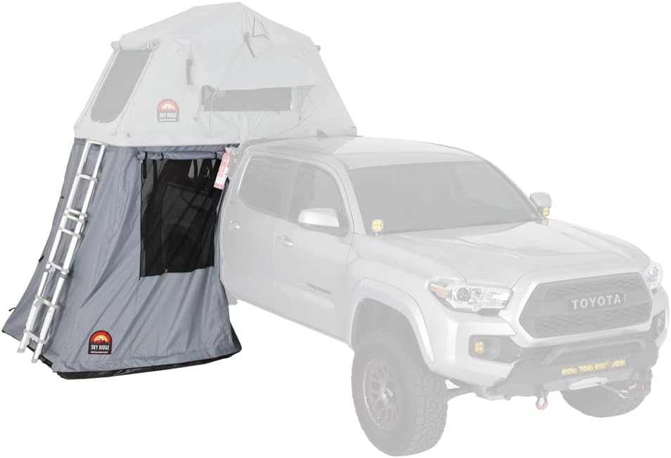 SKY RIDGE PIKE 2 ANNEX ROOM attached to a vehicle, showcasing durable construction and spacious interior for outdoor adventures.