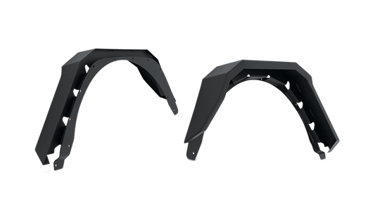 2018-2024 Jeep Wrangler JL rear fender flares in durable black steel.