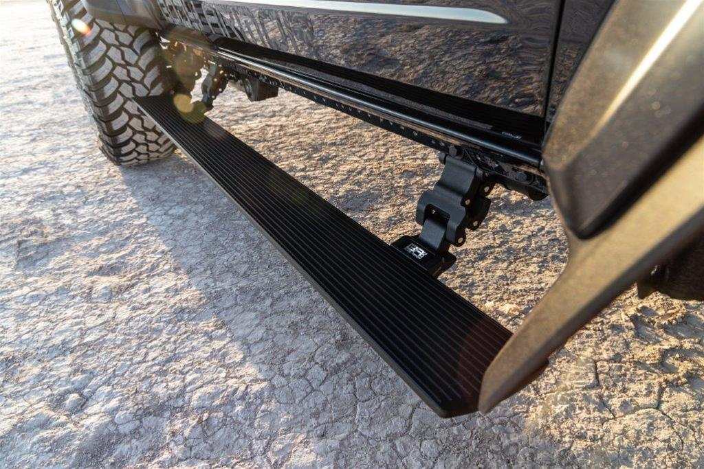 2021-2024 Ford Bronco 4 Door E-Power Board Steps with dual-motor and LED lights.